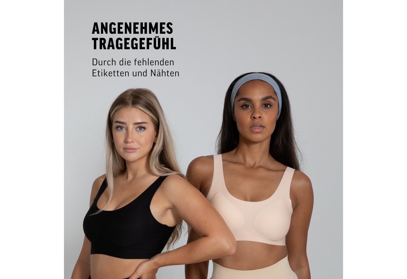Smilodox Bralette Nysa, Plunge Bralette, leicht bügellos Komfort BH, anpassbare Träger Hochwertige Unterwäsche, dehnbarer Stoff, Plunge Ausschnitt – Bild 3 von 5