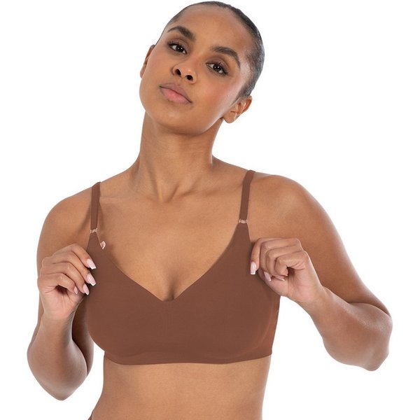 Smilodox Bralette Nysa mit Cups, leicht bügellos Komfort BH, anpassbare Träger Hochwertige Underwear, vielseitig einsetzbar, leichte Shapewear