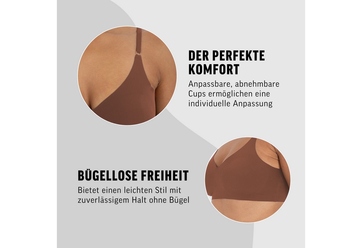 Smilodox Bralette Nysa mit Cups, leicht bügellos Komfort BH, anpassbare Träger Hochwertige Underwear, vielseitig einsetzbar, leichte Shapewear – Bild 5 von 5