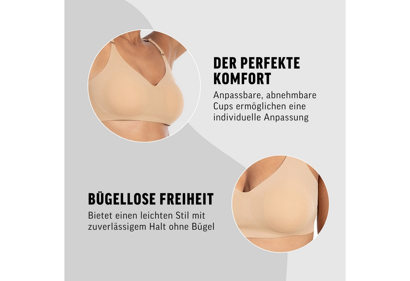 Smilodox Bralette Nysa mit Cups, leicht bügellos Komfort BH, anpassbare Träger Hochwertige Underwear, vielseitig einsetzbar, leichte Shapewear – Bild 5 von 5