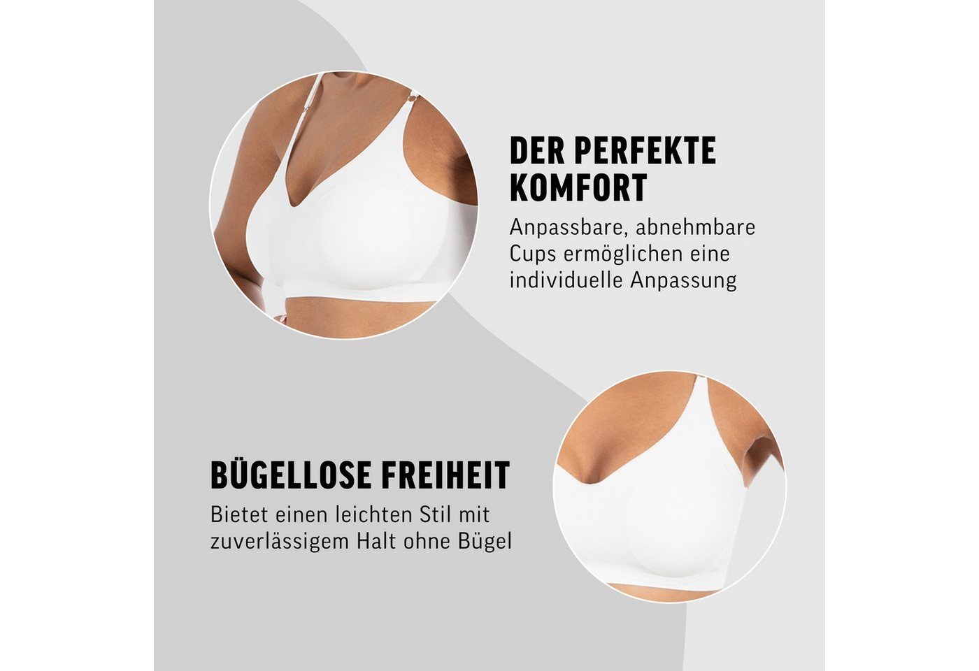 Smilodox Bralette Nysa mit Cups, leicht bügellos Komfort BH, anpassbare Träger Hochwertige Underwear, vielseitig einsetzbar, leichte Shapewear – Bild 5 von 5