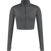 SMILODOX Crop Jacke Nilai, Größe L in Grau
