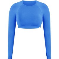 SMILODOX Crop Longsleeve Linnea, Größe L in Blau