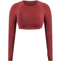 SMILODOX Crop Longsleeve Linnea, Größe M in Rot