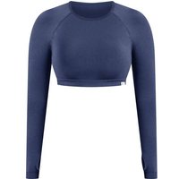 SMILODOX Crop Longsleeve Linnea, Größe XS in Blau
