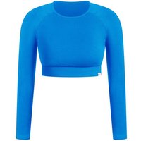 SMILODOX Crop Longsleeve Maysa, Größe S in Blau