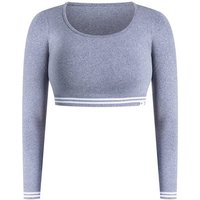 SMILODOX Crop Longsleeve Miriel, Größe S in Blau