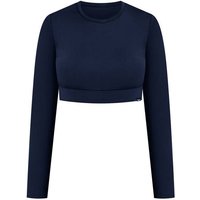 SMILODOX Crop Longsleeve Tisha, Größe M in Blau