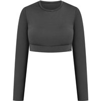SMILODOX Crop Longsleeve Tisha, Größe M in Grau