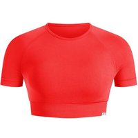 SMILODOX Crop Shirt Elna, Größe L in Rot
