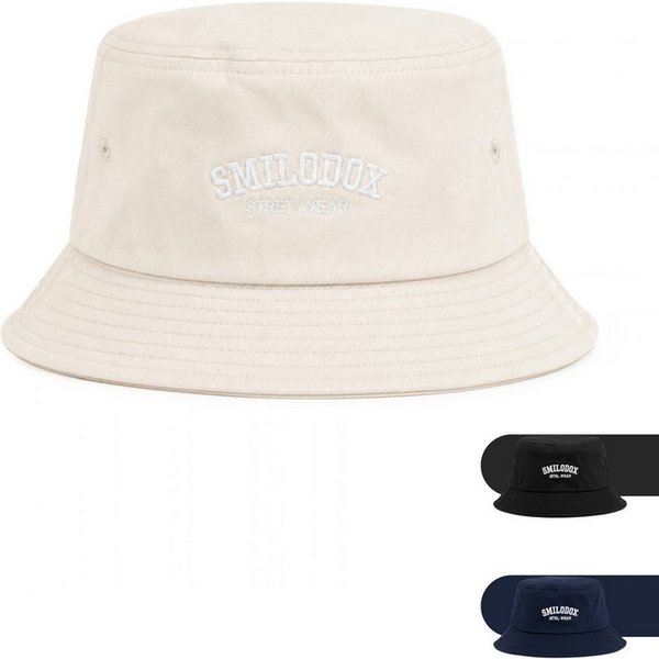 Smilodox Flex Cap Blysera Bucket Hat, College Style für Sommer & Streetwear Front-Stickerei, umlaufende Krempe, Luftösen, formstabil