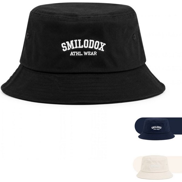 Smilodox Flex Cap Blysera Bucket Hat, College Style für Sommer & Streetwear Front-Stickerei, umlaufende Krempe, Luftösen, formstabil