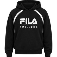 Smilodox Hoodie Ardea Damen, Fila, Pullover mit Kapuze, Oversize, Baumwolle FILA Kollaboration, Color Block, Cropped, Urban Style, Gym & Sport