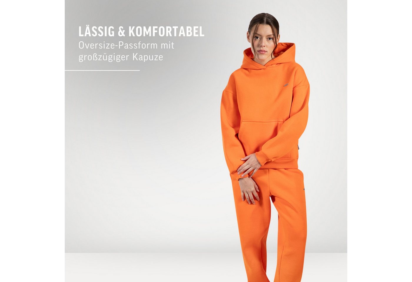 Smilodox Hoodie Lyanna, Oversize Kapuzenpullover Langarm Sweatshirt, weicher Stoff Kängurutasche Bündchen Pulli warm und bequem Streetstyle Alltag – Bild 3 von 5