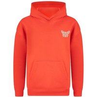 Smilodox Hoodie Nala, Oversize Fit Pullover mit großer Kapuze und Butterfly Print Kapuzenpulli Relaxed Großer Print Kängurutasche Streetwear Fitness