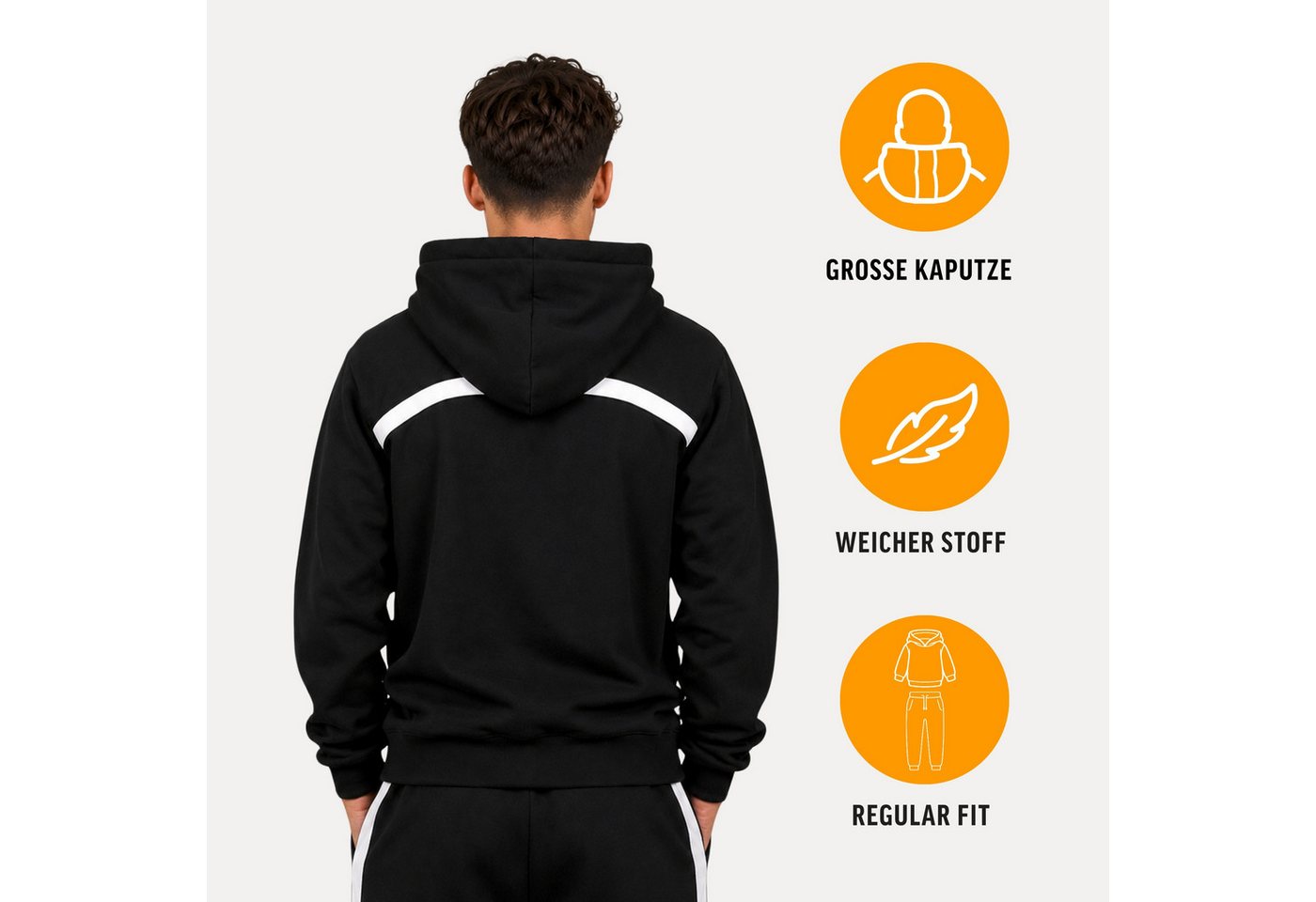 Smilodox Jogginganzug Skylar Teens, Fila Trainingsanzug Baumwolle, Sportanzug, Outfit Set, 2-teilig Set, Color Block, Kontraststreifen, Gym & Sporbekleidung – Bild 2 von 5