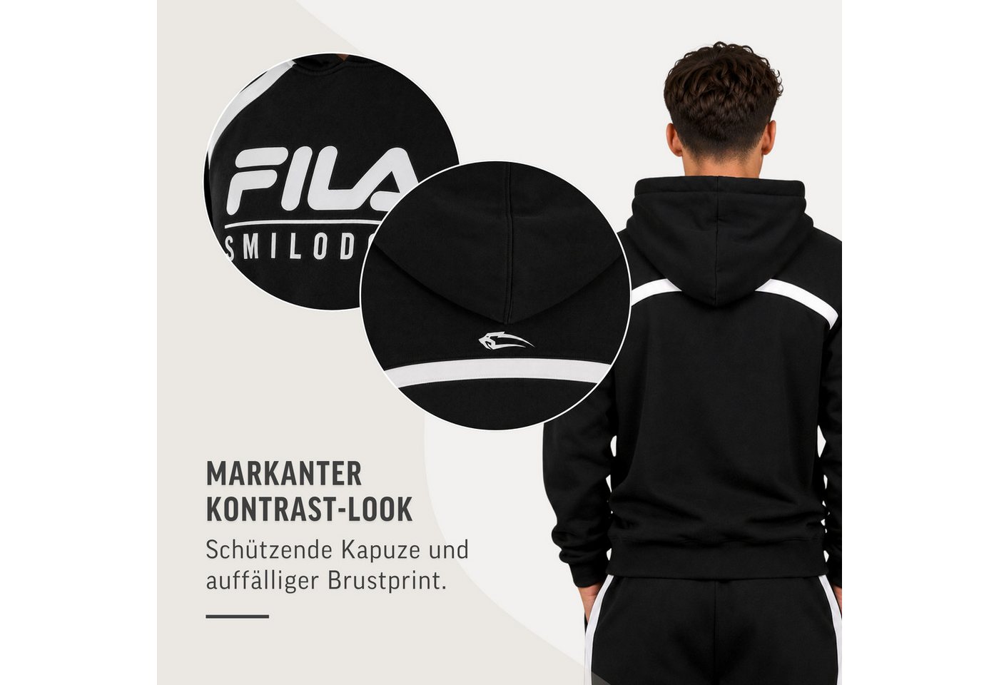 Smilodox Jogginganzug Skylar Teens, Fila Trainingsanzug Baumwolle, Sportanzug, Outfit Set, 2-teilig Set, Color Block, Kontraststreifen, Gym & Sporbekleidung – Bild 4 von 5