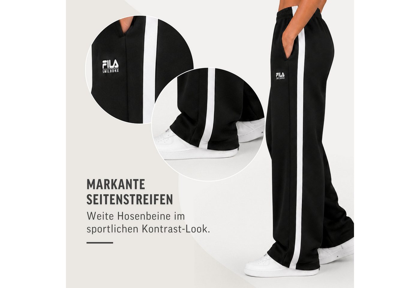 Smilodox Jogginganzug Skylar Teens, Fila Trainingsanzug Baumwolle, Sportanzug, Outfit Set, 2-teilig Set, Color Block, Kontraststreifen, Gym & Sporbekleidung – Bild 5 von 5