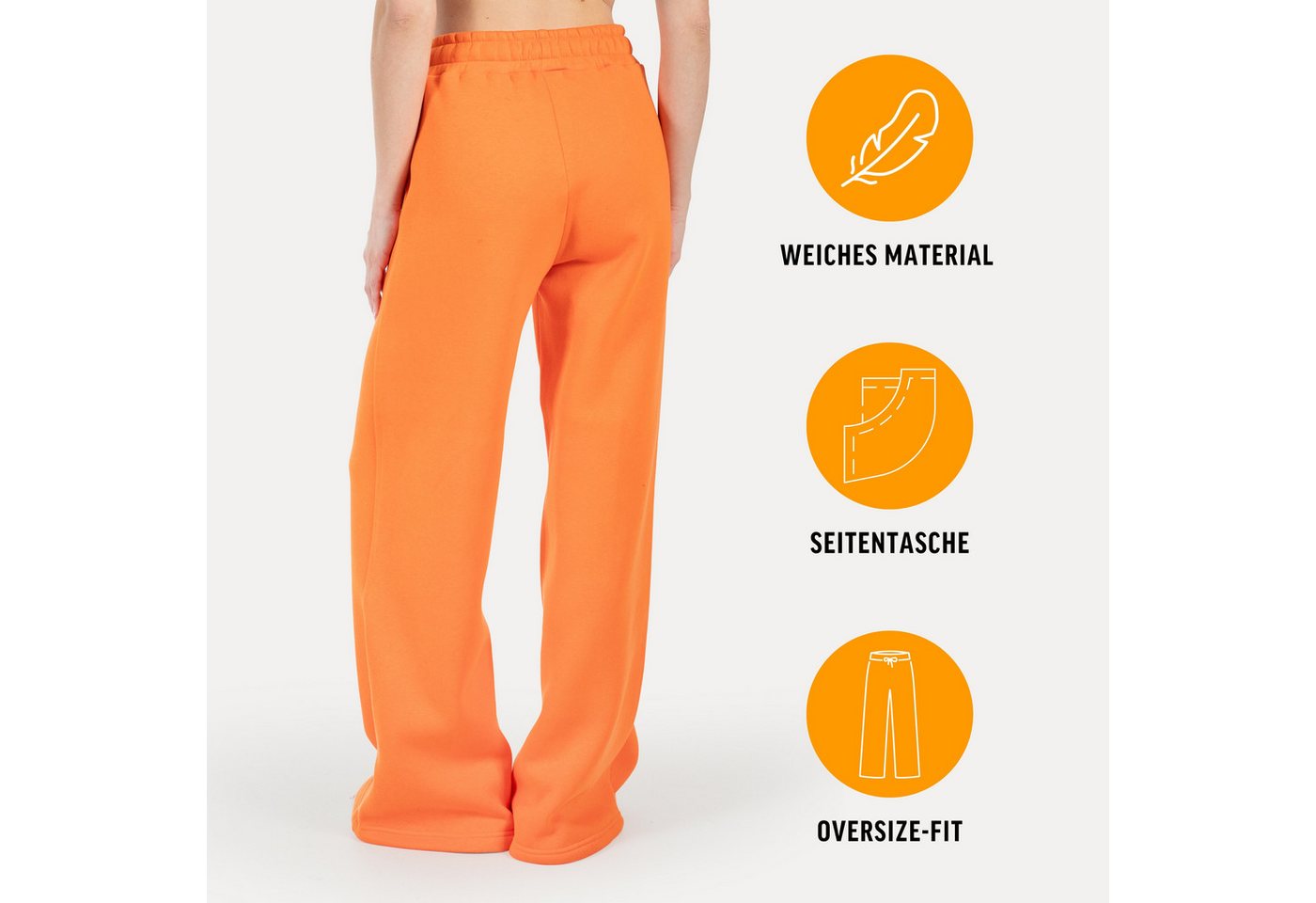 Smilodox Jogginghose Damen Siara, Bequeme Freizeithose mit Seitentaschen, Gym & Homewear Trainingshose mit verstellbarem Beinabschluss – Bild 2 von 5