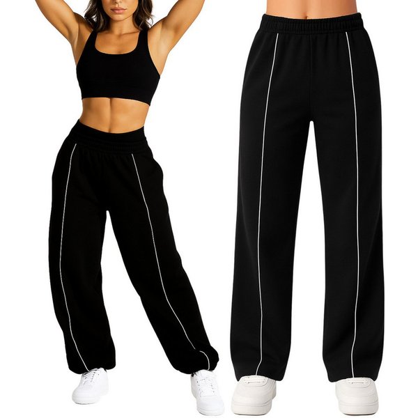 Smilodox Jogginghose Damen Siara, Bequeme Freizeithose mit Seitentaschen, Gym & Homewear Trainingshose mit verstellbarem Beinabschluss