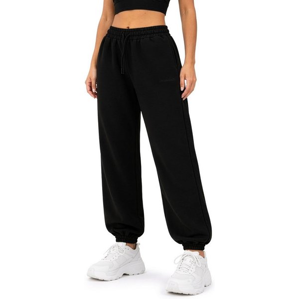 Smilodox Jogginghose Elura, Trainingshose Damen Tapered Fit, Sweatpants mit Tunnelzug Elastischer Bund, Kordelzug, Logo, Gym & Homewear