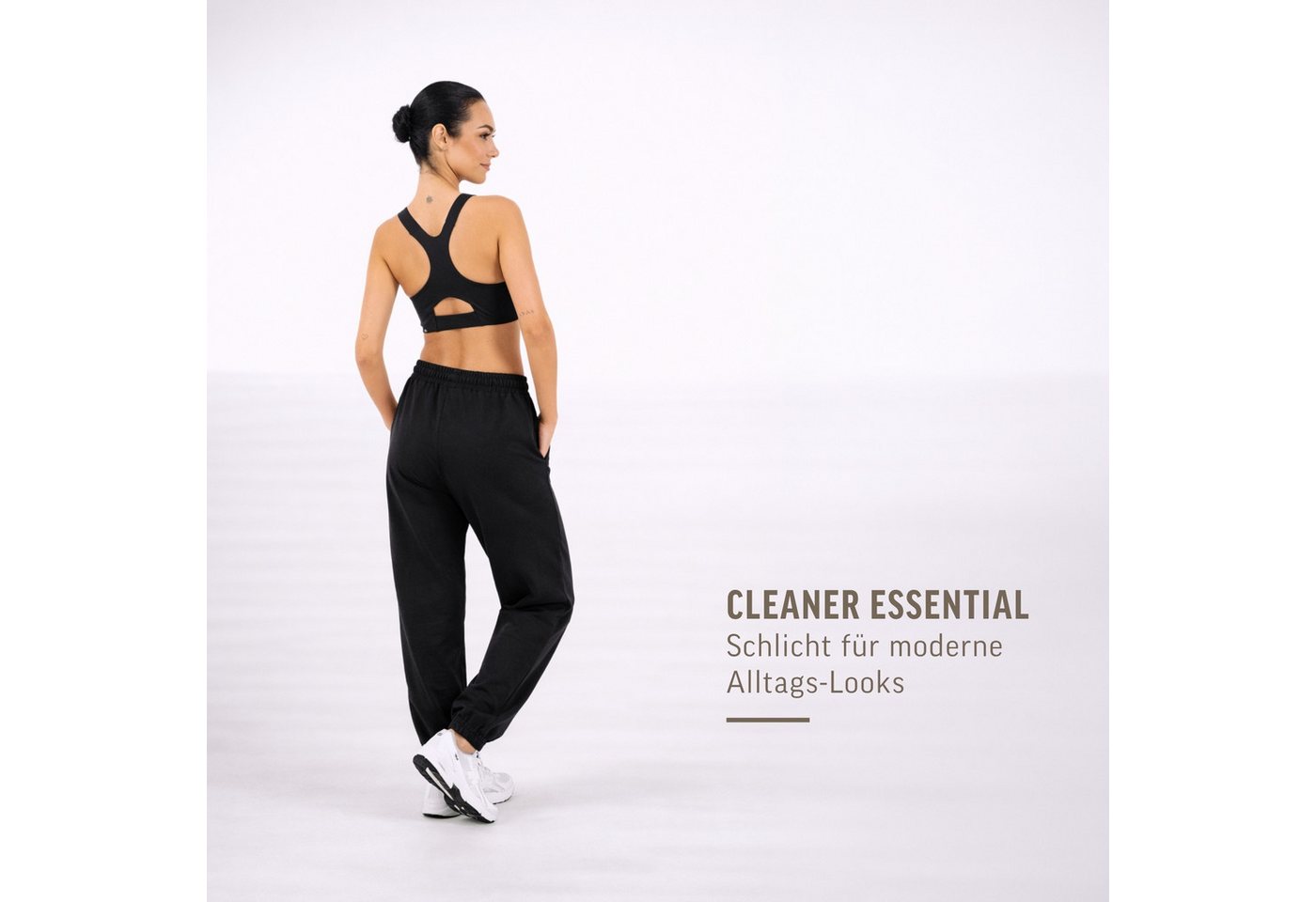 Smilodox Jogginghose Elura, Trainingshose Damen Tapered Fit, Sweatpants mit Tunnelzug Elastischer Bund, Kordelzug, Logo, Gym & Homewear – Bild 3 von 5
