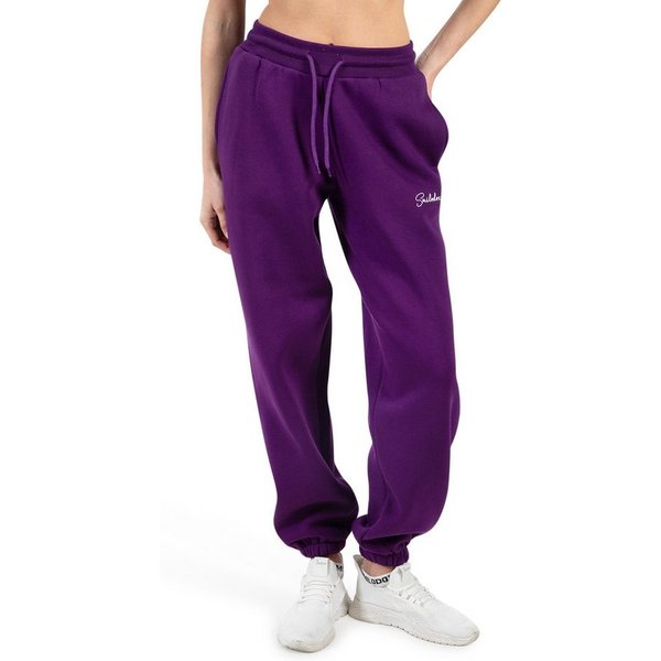 Smilodox Jogginghose Enara, Regular Fit Sweathose mit Seitentaschen, Elastischer Bund mit Tunnelzug Dezentes Stick-Logo Bequeme Freizeithose Sport Freizeit