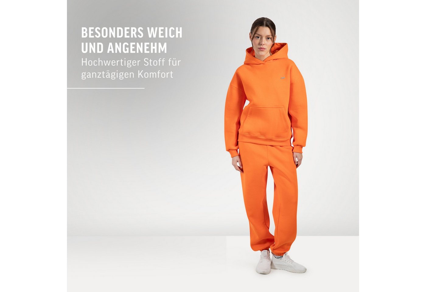 Smilodox Jogginghose Lyanna, Regular Fit Sweathose mit Kordelzug am Bund, Metallabel angenehmes Material Bündchen an Beinabschlüssen Sport Alltag Fitness – Bild 3 von 5