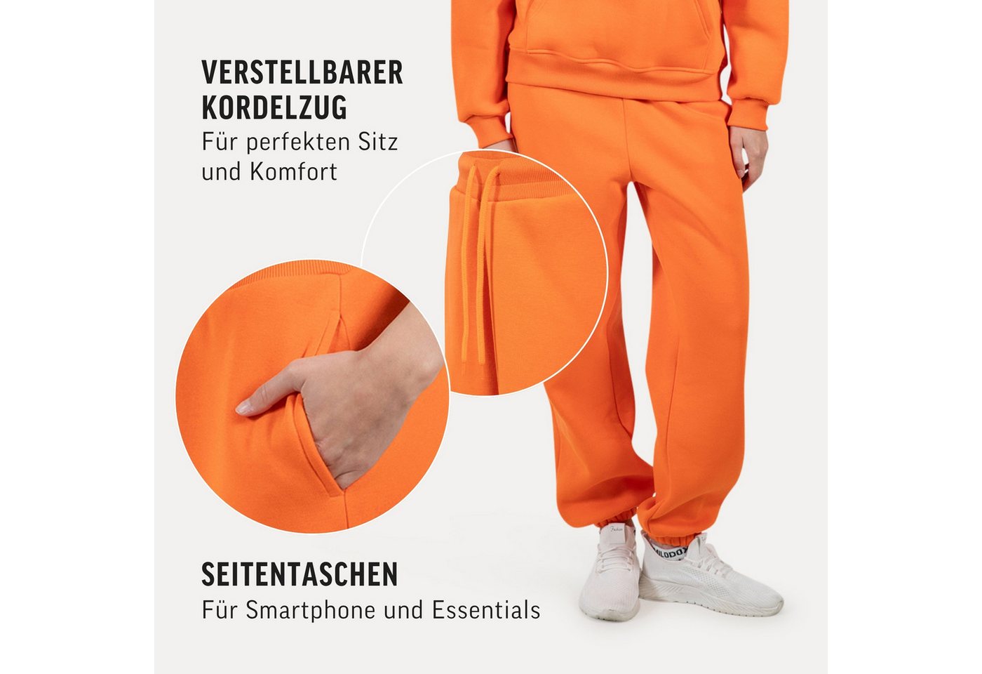Smilodox Jogginghose Lyanna, Regular Fit Sweathose mit Kordelzug am Bund, Metallabel angenehmes Material Bündchen an Beinabschlüssen Sport Alltag Fitness – Bild 5 von 5