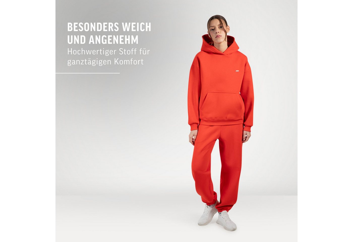 Smilodox Jogginghose Lyanna, Regular Fit Sweathose mit Kordelzug am Bund, Metallabel angenehmes Material Bündchen an Beinabschlüssen Sport Alltag Fitness – Bild 3 von 5