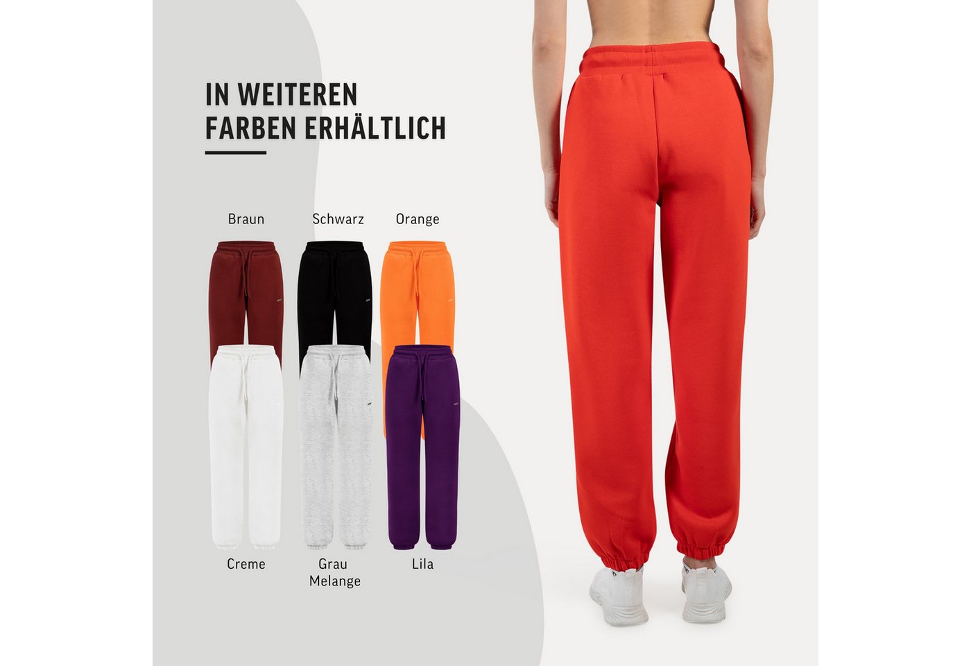 Smilodox Jogginghose Lyanna, Regular Fit Sweathose mit Kordelzug am Bund, Metallabel angenehmes Material Bündchen an Beinabschlüssen Sport Alltag Fitness – Bild 4 von 5
