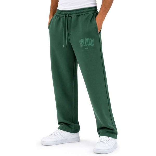 Smilodox Jogginghose Oswin, Trainingshose Herren, Baggy Fit mit elastischem Bund, Gym weites Bein, weiches Sweat, sportlicher Look, Logo-Detail