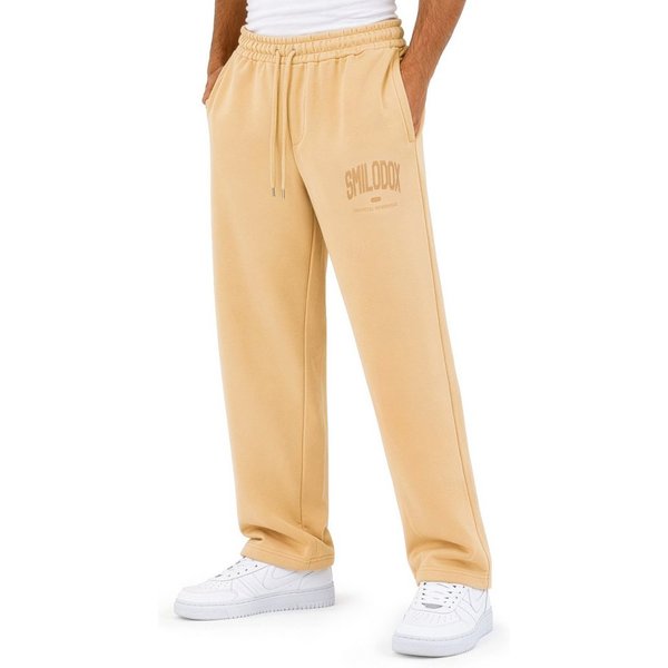 Smilodox Jogginghose Oswin, Trainingshose Herren, Baggy Fit mit elastischem Bund, Gym weites Bein, weiches Sweat, sportlicher Look, Logo-Detail