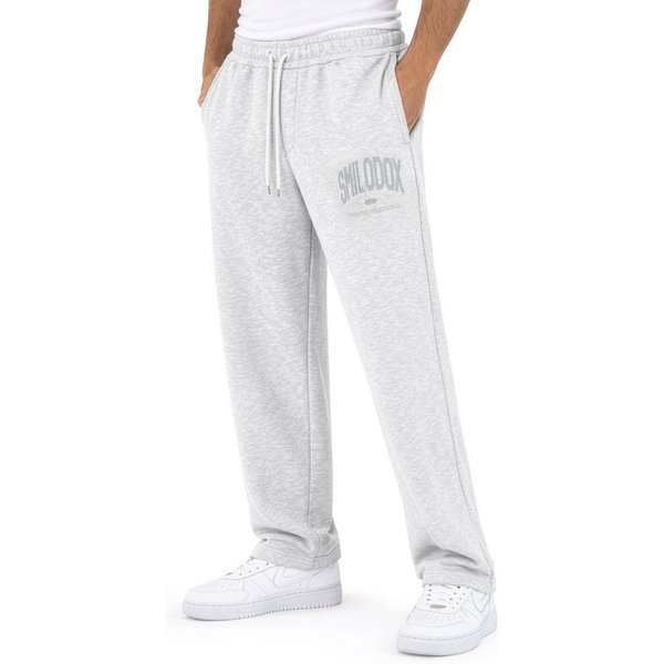 Smilodox Jogginghose Oswin, Trainingshose Herren, Baggy Fit mit elastischem Bund, Gym weites Bein, weiches Sweat, sportlicher Look, Logo-Detail