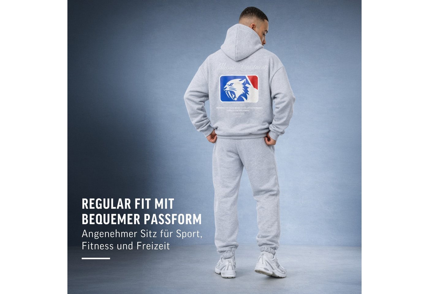 Smilodox Jogginghose Striver, Trainingshose Regular Fit mit elastischem Bund, Sport Seitentaschen Bündchen Smilodox Patch Stickerei Gym Freizeit – Bild 3 von 5