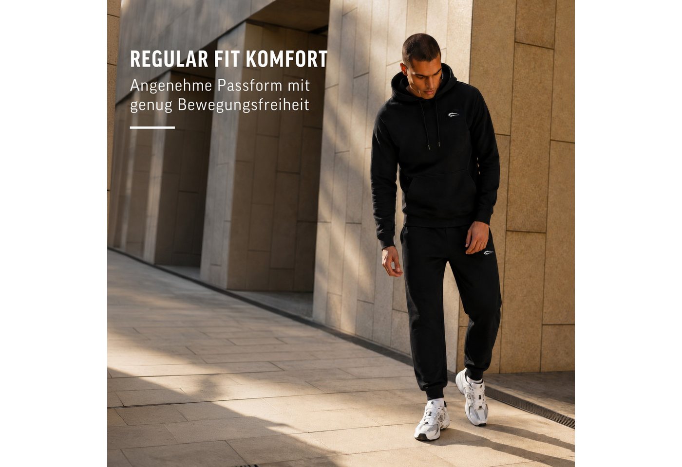 Smilodox Jogginghose Tammo Herren, Jogger Baumwolle, Regular Fit, Sporthose, Gymkleidung Tunnelzug, elastische Beinabschlüsse, weiches Material – Bild 3 von 5