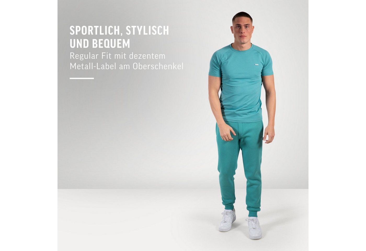 Smilodox Jogginghose Thilo Trainingshose mit Elastikbund & Seitentaschen, Regular Fit Mit Bündchen am Bein, Bequeme Passform, Sport & Freizeit – Bild 3 von 5