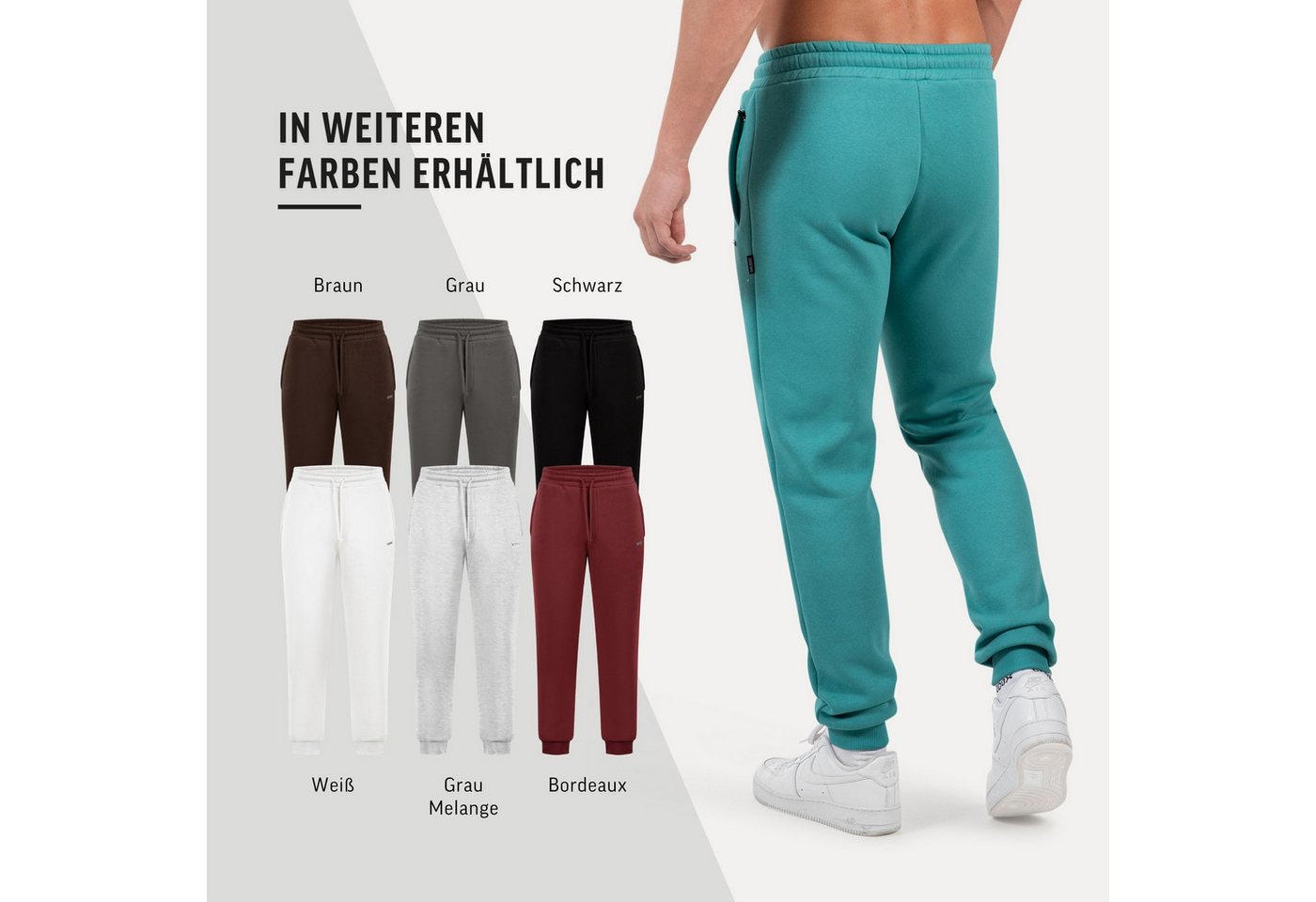 Smilodox Jogginghose Thilo Trainingshose mit Elastikbund & Seitentaschen, Regular Fit Mit Bündchen am Bein, Bequeme Passform, Sport & Freizeit – Bild 4 von 5