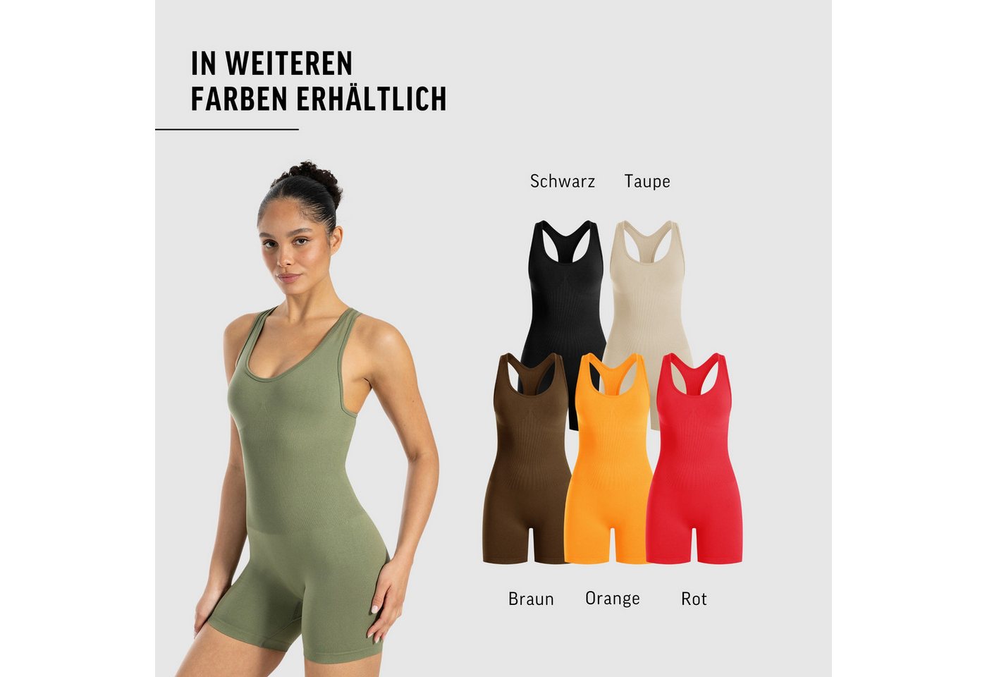 Smilodox Jumpsuit Doralia, Trainingssuit, elastischer Einteiler Rückenausschnnitt, Sommer, figurbetonend, Gym – Bild 4 von 5