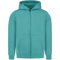 Smilodox Kapuzenstrickjacke Cedrik, Oversize Zip Hoodie, Kapuzenpullover mit Front-Zipper Langarm Kängurutasche Metallabel weiches Material Freizeit Alltag