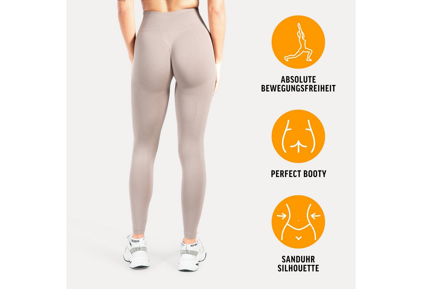 Smilodox Leggings Alira, Butt Lift Sporthose, Nahtlos High Waist V-Shape Sport Leggins Seamless Schweißabsorbierend Trainingshose, Blickdicht Sport Alltag – Bild 2 von 5