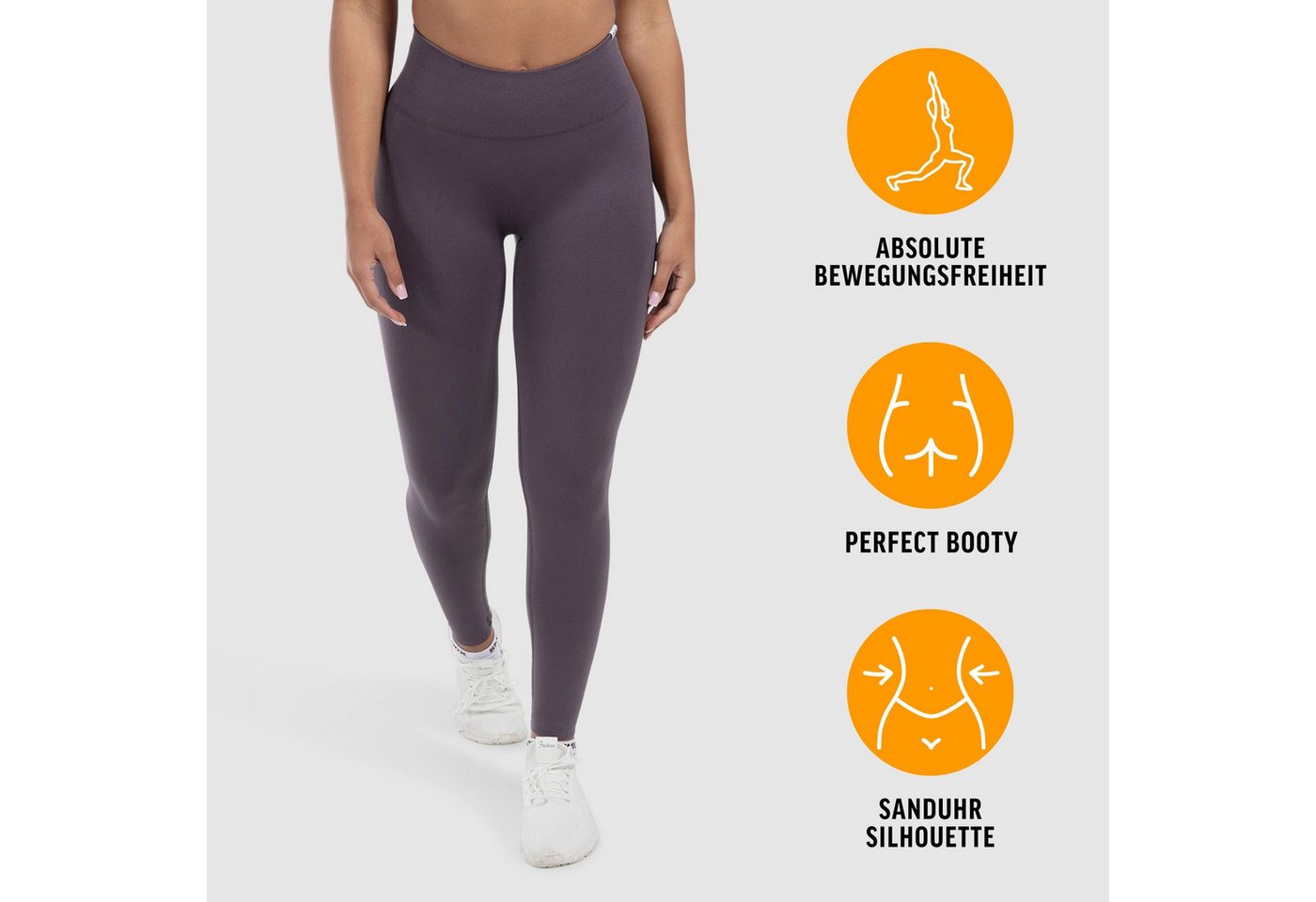Smilodox Leggings Alira, Butt Lift Sporthose, Nahtlos High Waist V-Shape Sport Leggins Seamless Schweißabsorbierend Trainingshose, Blickdicht Sport Alltag – Bild 2 von 5