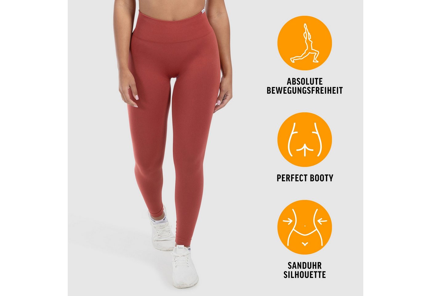 Smilodox Leggings Alira, Butt Lift Sporthose, Nahtlos High Waist V-Shape Sport Leggins Seamless Schweißabsorbierend Trainingshose, Blickdicht Sport Alltag – Bild 2 von 5