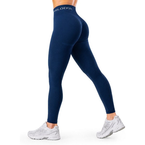Smilodox Leggings Azura, Push Up Booy Fitnessleggings mit Schriftzug Sport & Alltag Scrunch Butt Squat-Sicher High Waist Seamless Yoga Gymhose Blickdicht