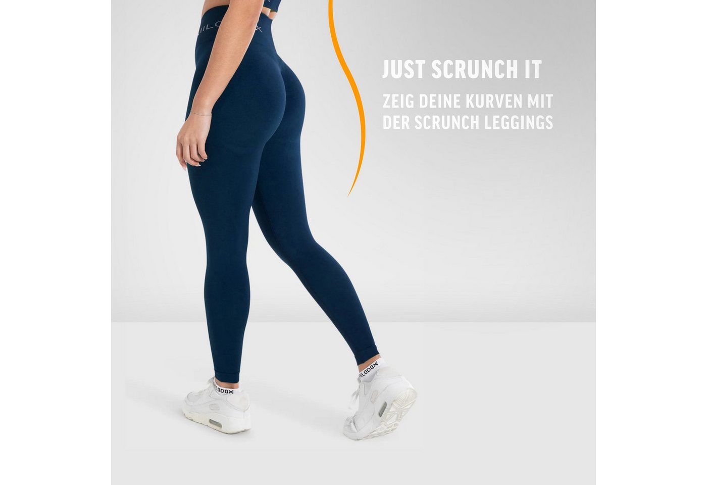 Smilodox Leggings Azura, Push Up Booy Fitnessleggings mit Schriftzug Sport & Alltag Scrunch Butt Squat-Sicher High Waist Seamless Yoga Gymhose Blickdicht – Bild 3 von 5