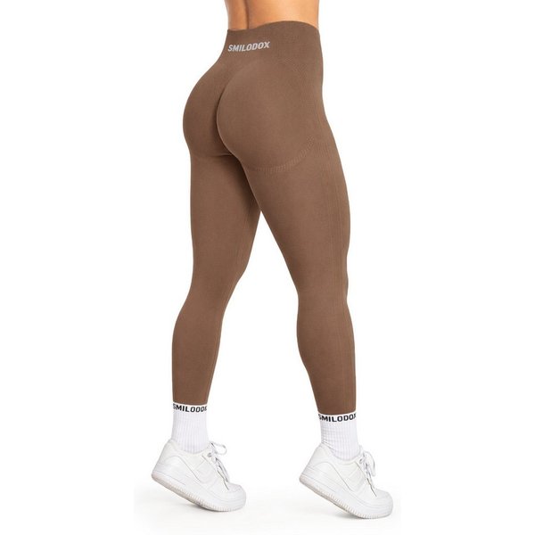 Smilodox Leggings Cetrina, Push Up Scrunch Leggings mit Schriftzug Fitness & Alltag Seamless, High Waist, Scrunch Sporthose, Atmungsaktiv, Blickdicht