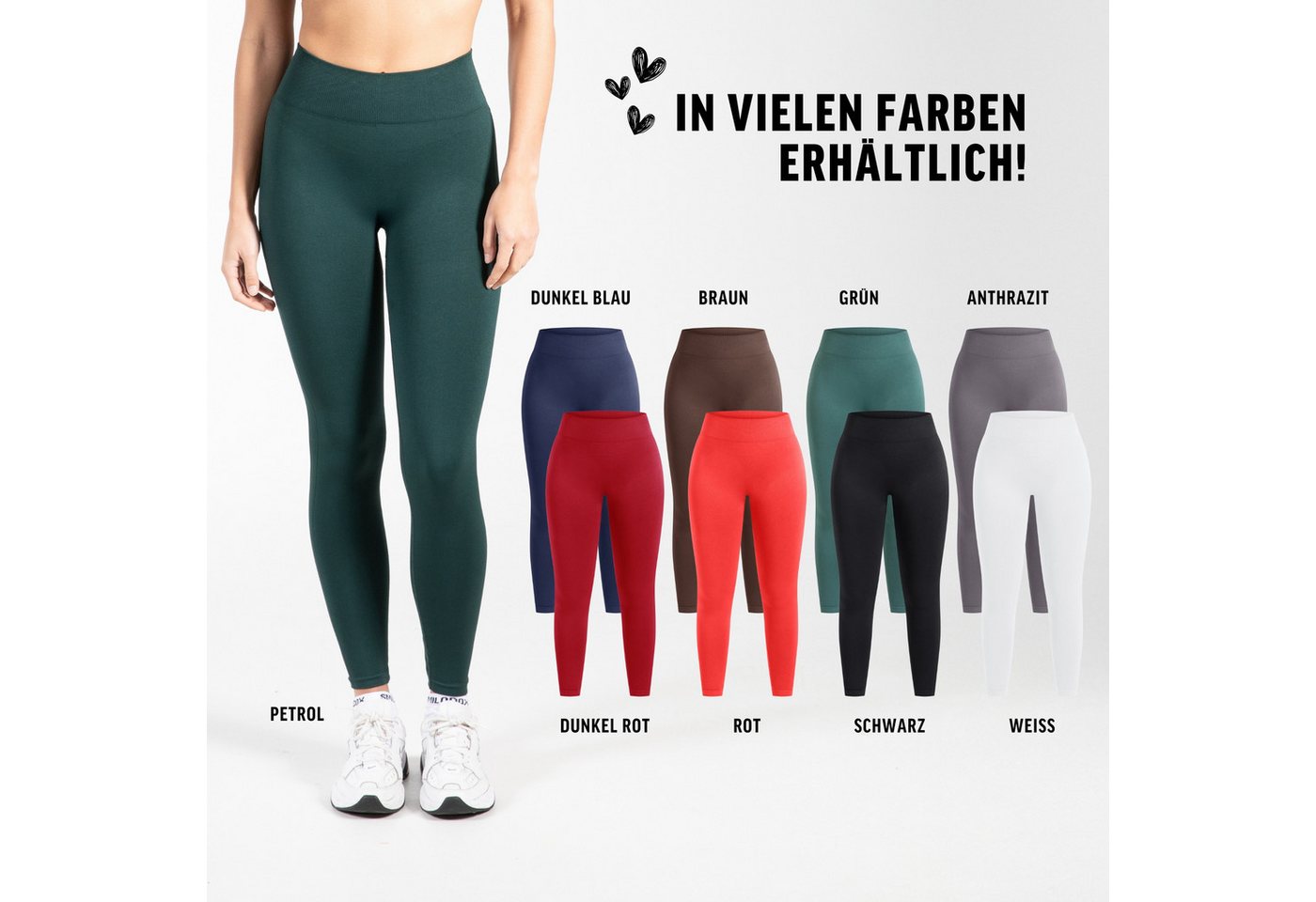 Smilodox Leggings Cetrina, Push Up Scrunch Leggings mit Schriftzug Fitness & Alltag Seamless, High Waist, Scrunch Sporthose, Atmungsaktiv, Blickdicht – Bild 4 von 5