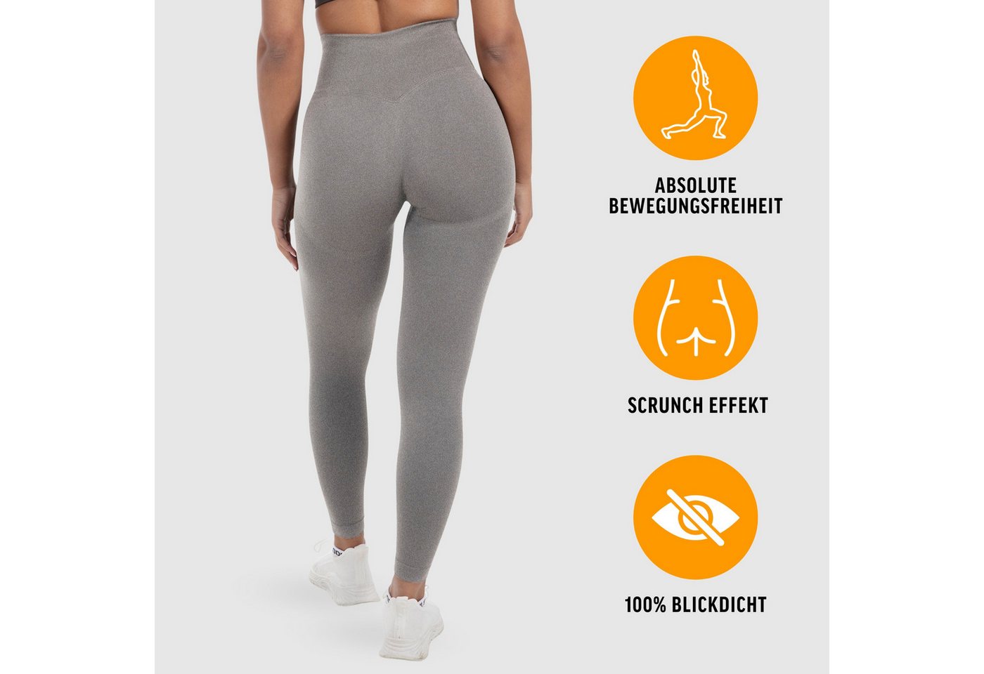 Smilodox Leggings Elin, Butt Lift Sporthose, Highwaist V-Shape Gym Leggings Shaped Fit Squatproof Seamless Trainingshose Sport Yoga Alltag – Bild 2 von 5