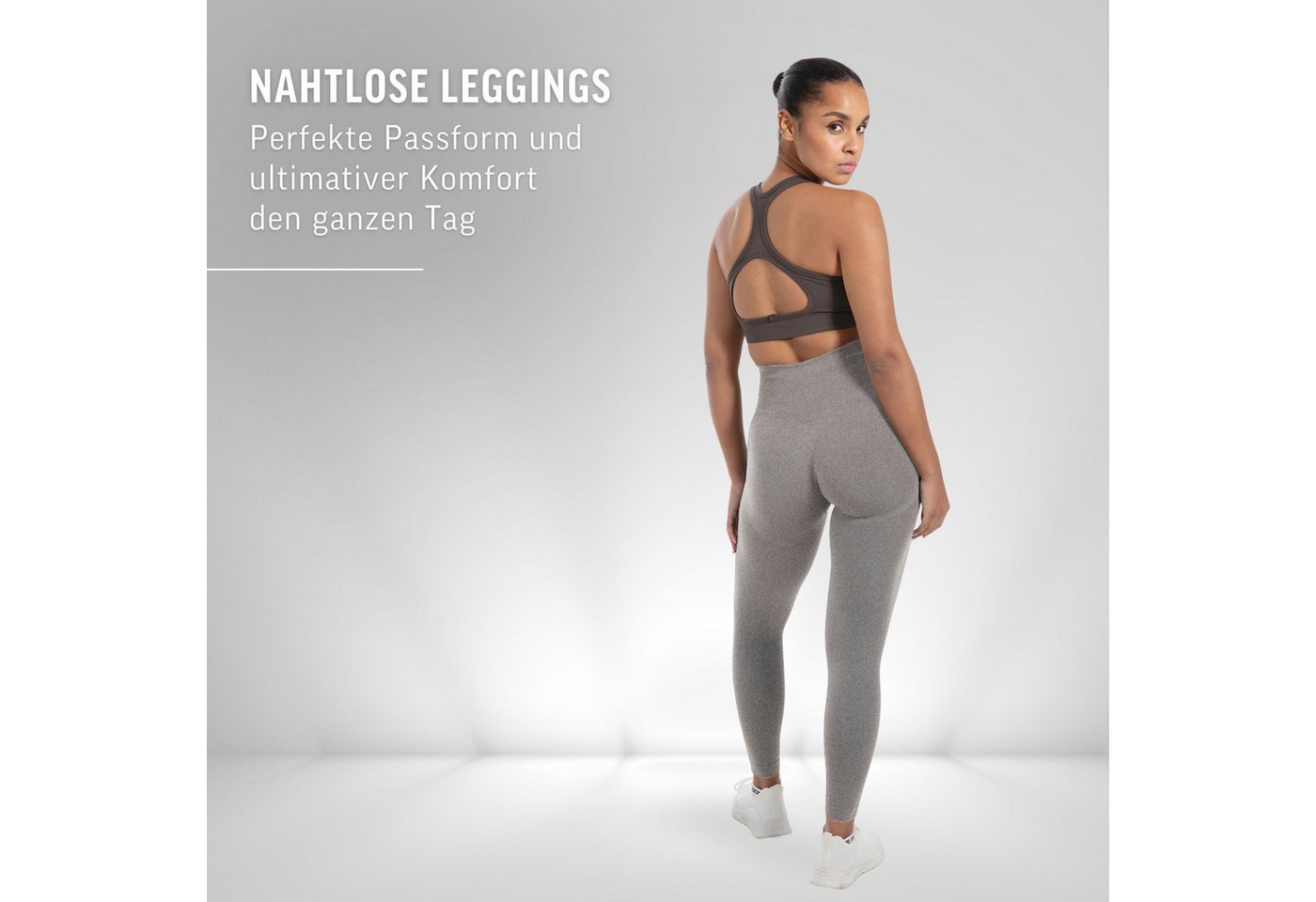 Smilodox Leggings Elin, Butt Lift Sporthose, Highwaist V-Shape Gym Leggings Shaped Fit Squatproof Seamless Trainingshose Sport Yoga Alltag – Bild 3 von 5