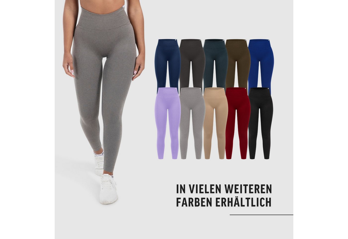Smilodox Leggings Elin, Butt Lift Sporthose, Highwaist V-Shape Gym Leggings Shaped Fit Squatproof Seamless Trainingshose Sport Yoga Alltag – Bild 4 von 5